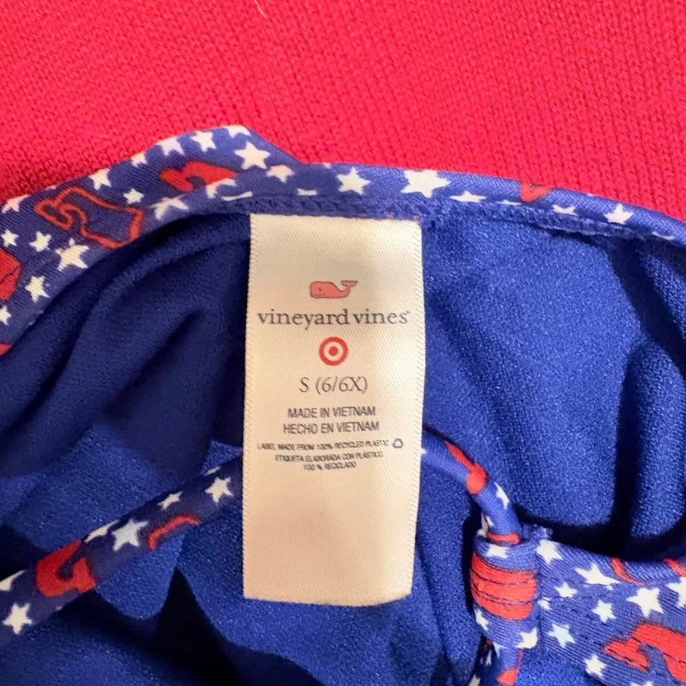 Vineyard Vines Target Girls Swimsuit Small S 6/6x Red White Blue EXCELLENT - Picture 4 of 4